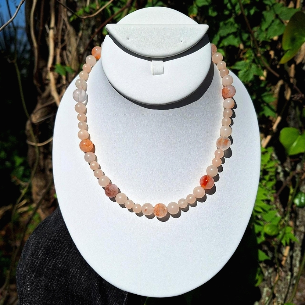 Phantom Quartz, Pink Aventurine Necklace ~ Handcrafted Jewelry